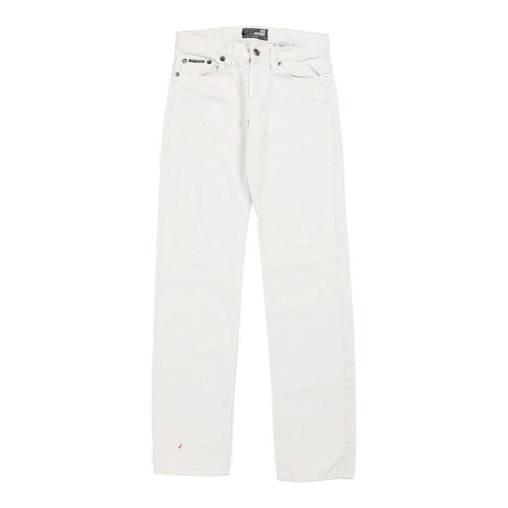 Love Moschino Jeans - 28W UK 8 White Cotton - Image 3