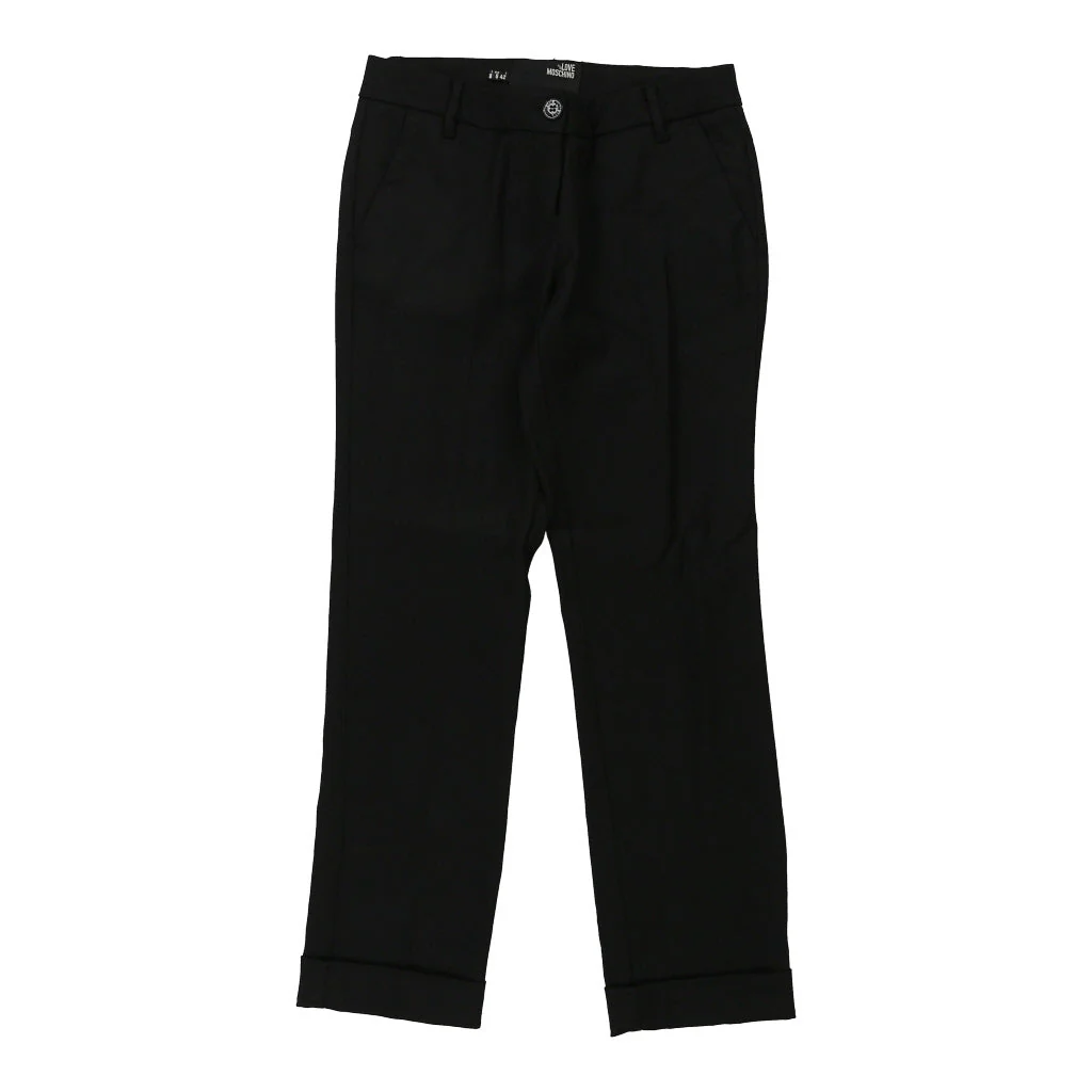 Love Moschino Trousers - 32W UK 10 Black Wool Blend - Image 2
