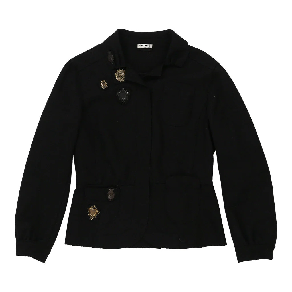 Made in Italy Miu Miu Blazer - Small Black Wool Blend