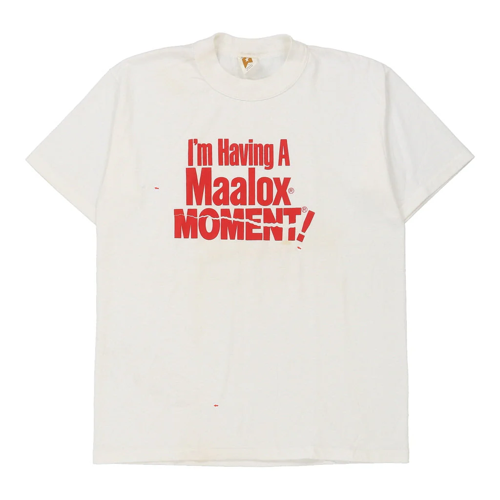 Made in USA Bomark Graphic T-Shirt - Large White Cotton - Image 3