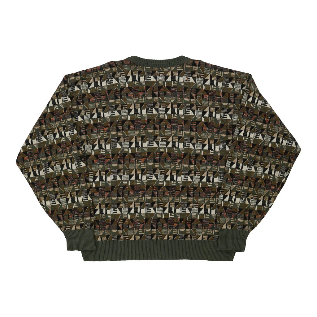 Made in USA Tricots St. Raphael Tricots St. Raphael Jumper - XL Green Cotton Blend - Image 2