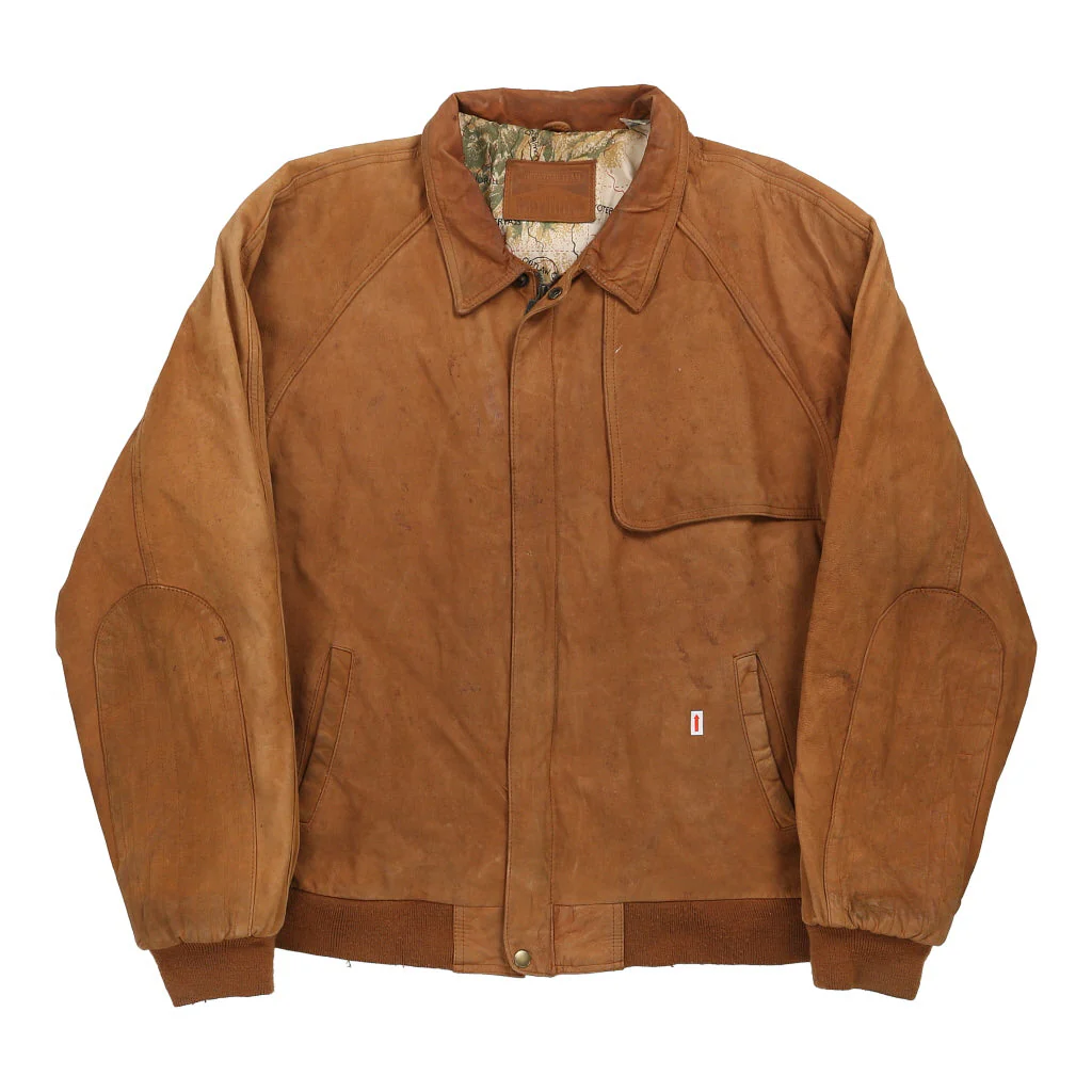 Marlboro Leather Jacket - XL Brown Leather - Image 3