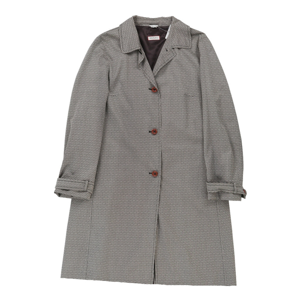 Max & Co Trench Coat - Medium Grey Cotton Blend
