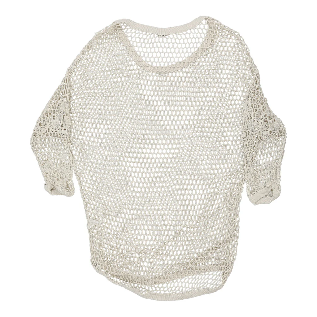 Miho Crochet Top - Large White Cotton - Image 2