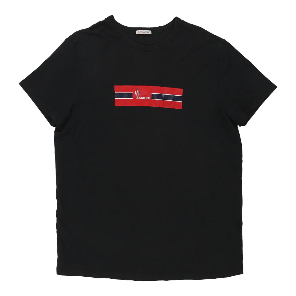 Moncler Graphic T-Shirt - XL Black Cotton