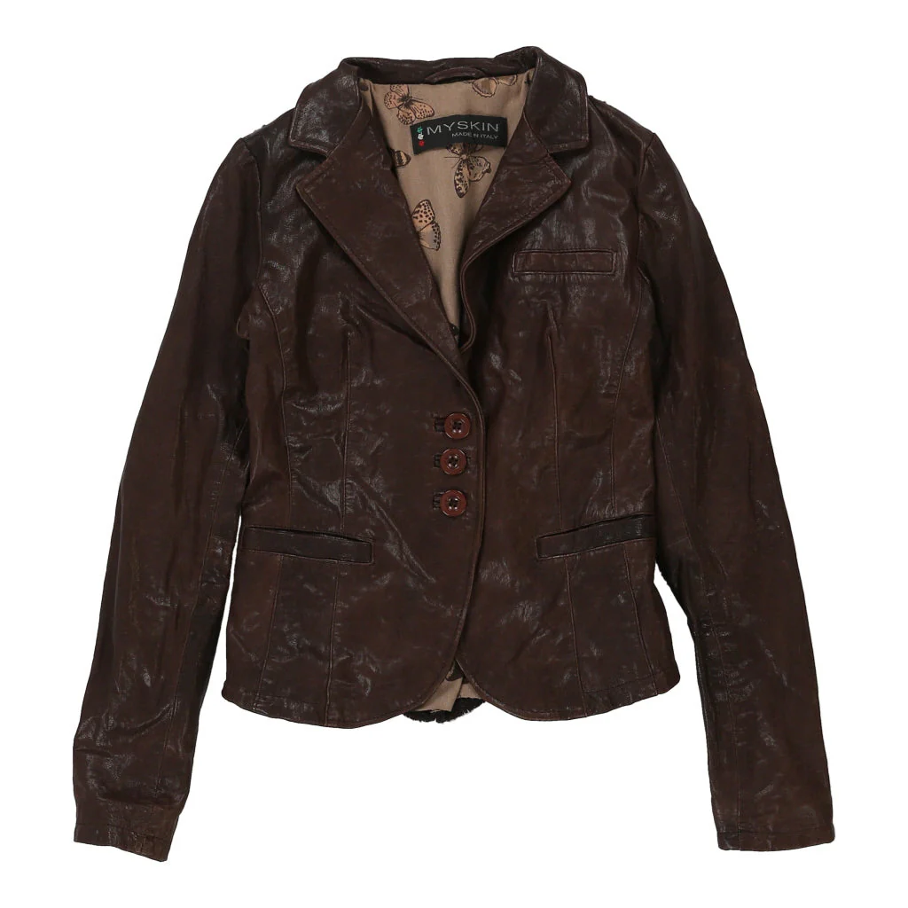 My Skin Leather Jacket - Small Brown Leather