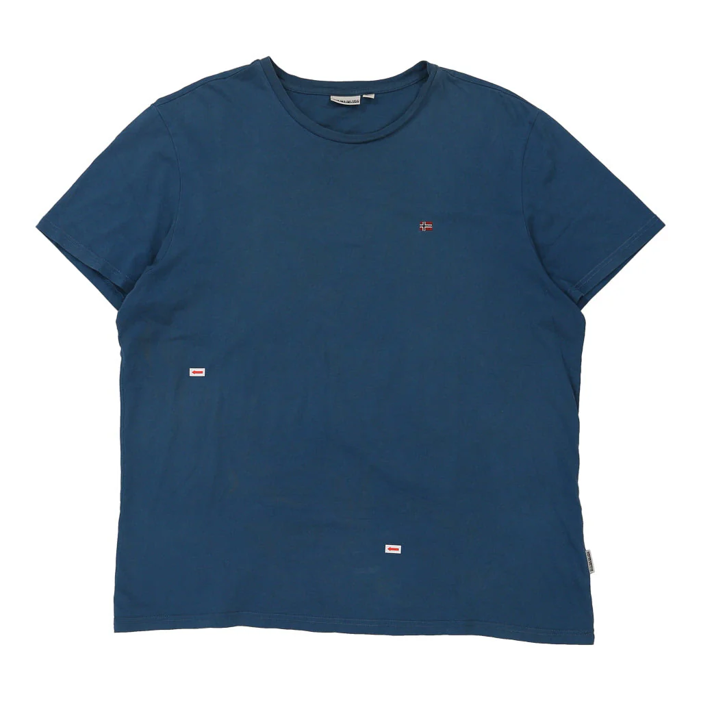 Napapijri T-Shirt - 3XL Navy Cotton - Image 3