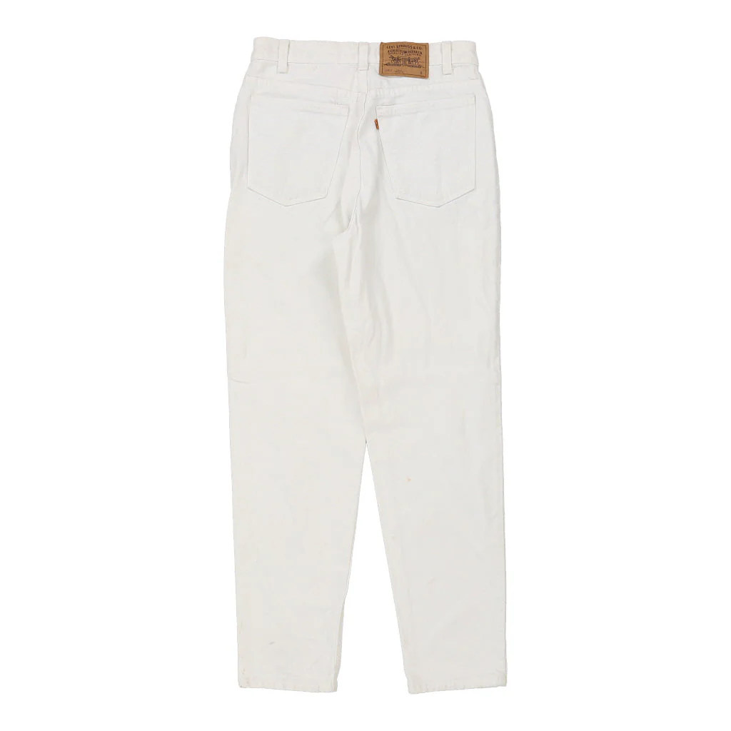 Orange Tab Levis Jeans - 28W UK 10 White Cotton
