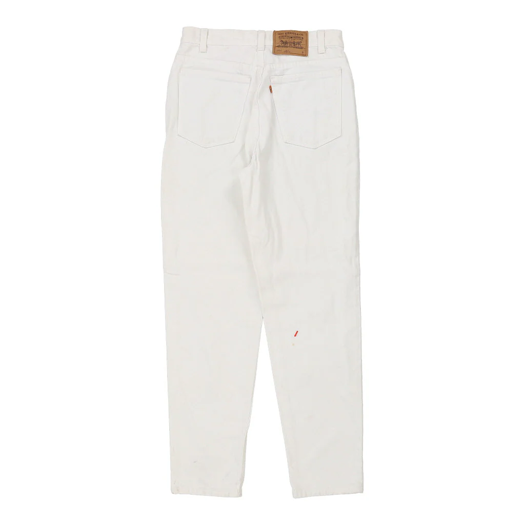 Orange Tab Levis Jeans - 28W UK 10 White Cotton - Image 3