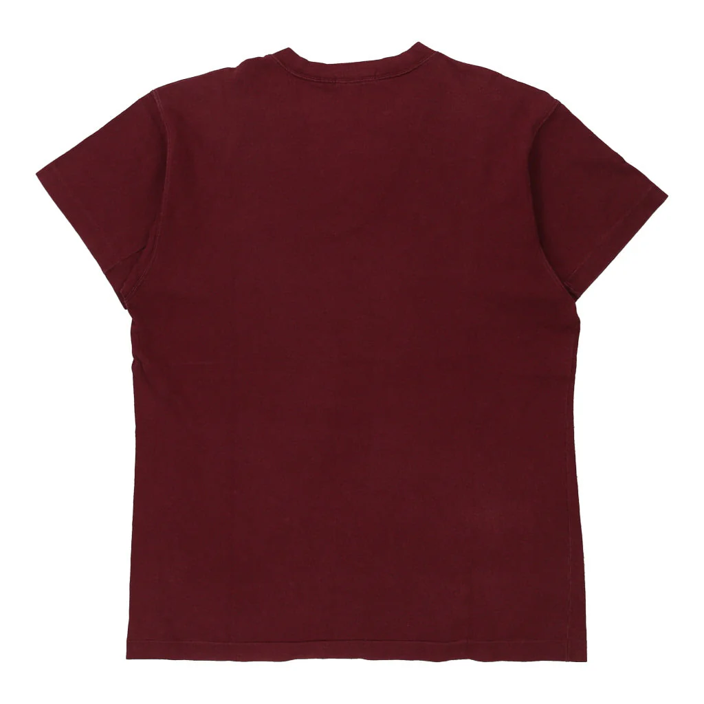 Osti Stone Island V-neck T-Shirt - XL Burgundy Cotton - Image 2