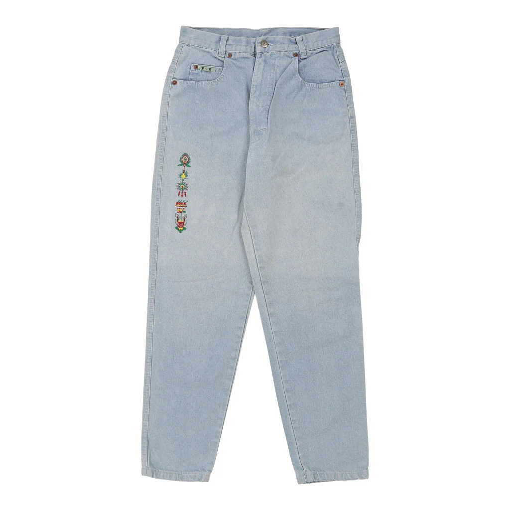 Pat Kangaroo Embroidered Jeans - 28W UK 10 Light Wash Cotton - Image 2