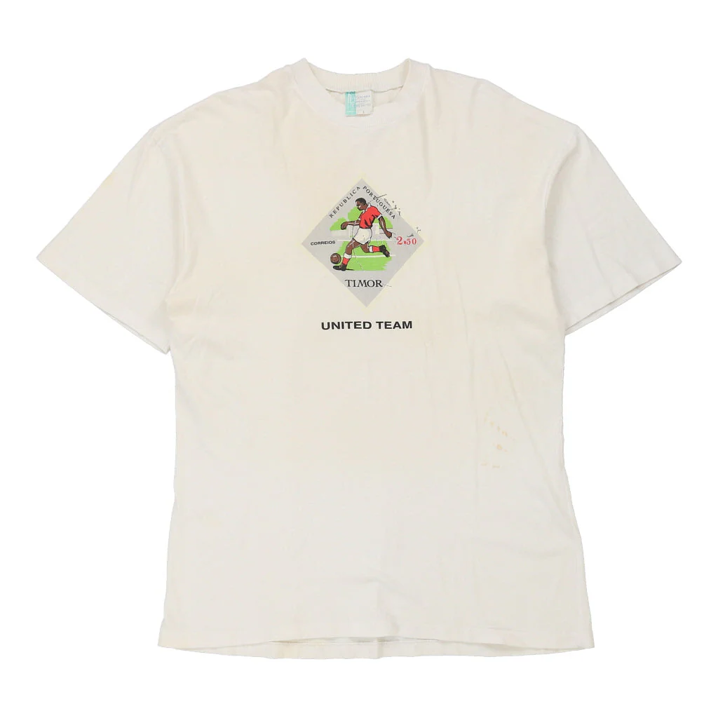Portugal Prima Wear Football T-Shirt - Large White Cotton