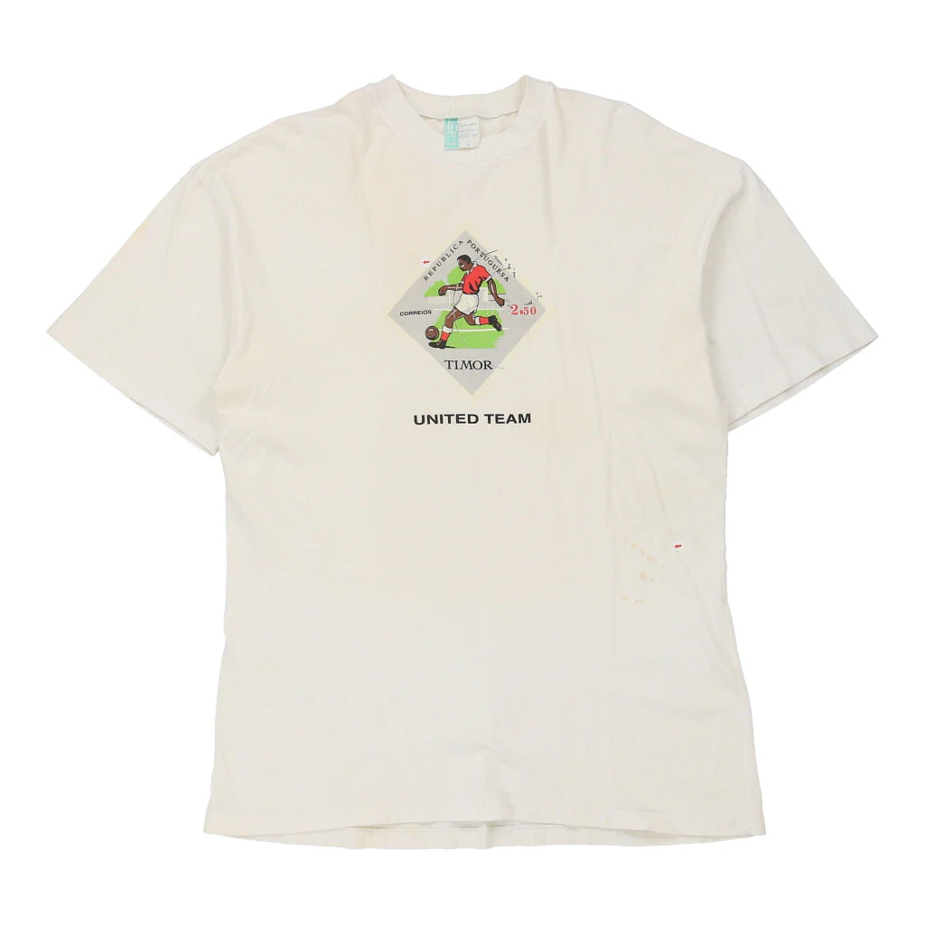 Portugal Prima Wear Football T-Shirt - Large White Cotton - Image 3