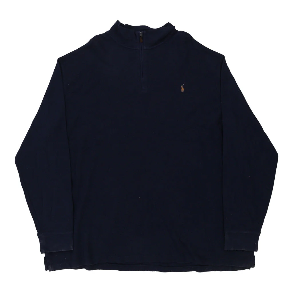 Ralph Lauren 1/4 Zip - 4XL Navy Cotton