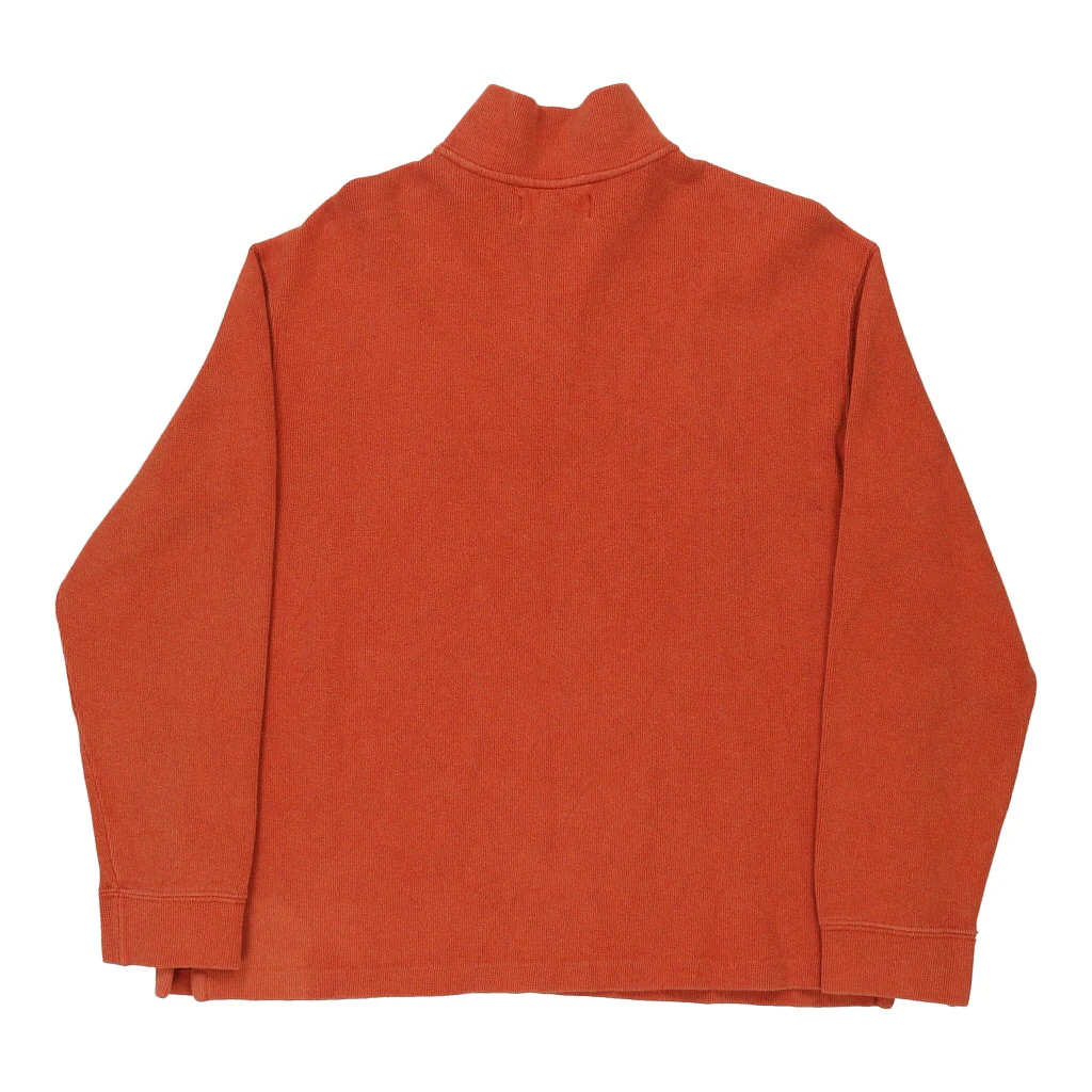 Ralph Lauren 1/4 Zip - Large Orange Cotton - Image 2