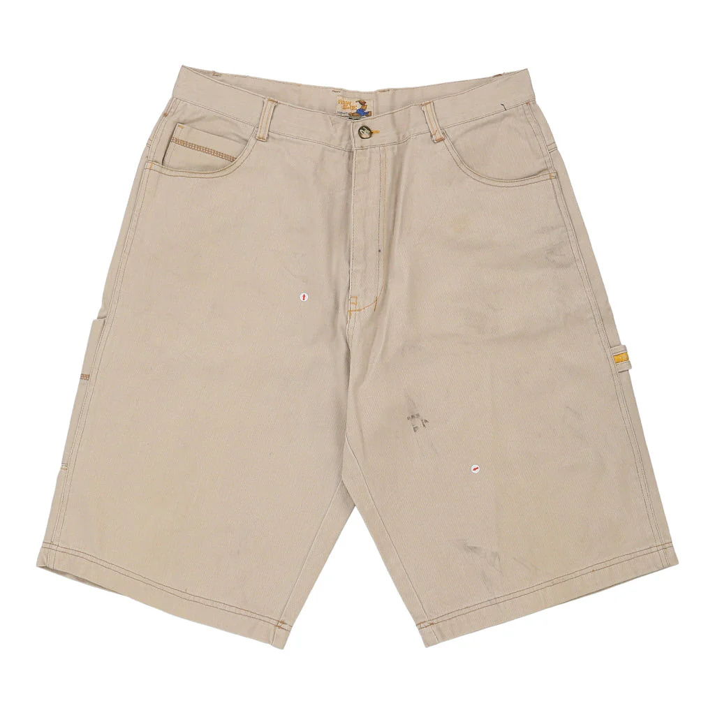 Raw Blue Carpenter Shorts - 38W 14L Beige Cotton - Image 4
