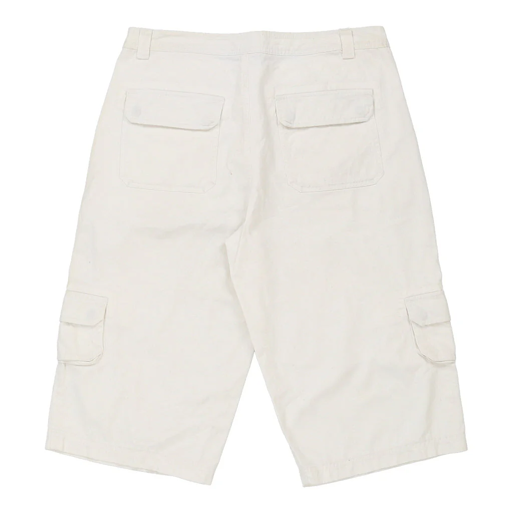Redwood Cargo Shorts - 33W 17L White Cotton