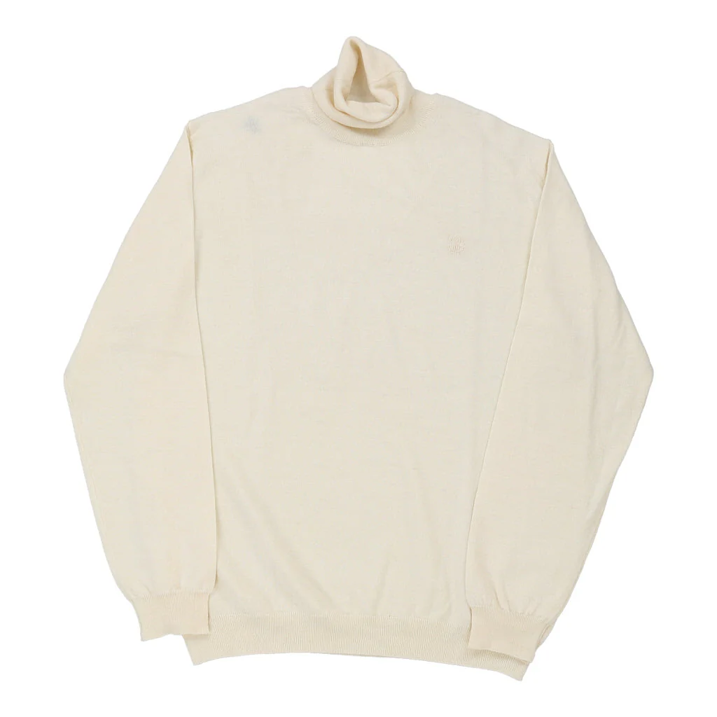 Roberto Cavalli Rollneck - XL Cream Wool Blend