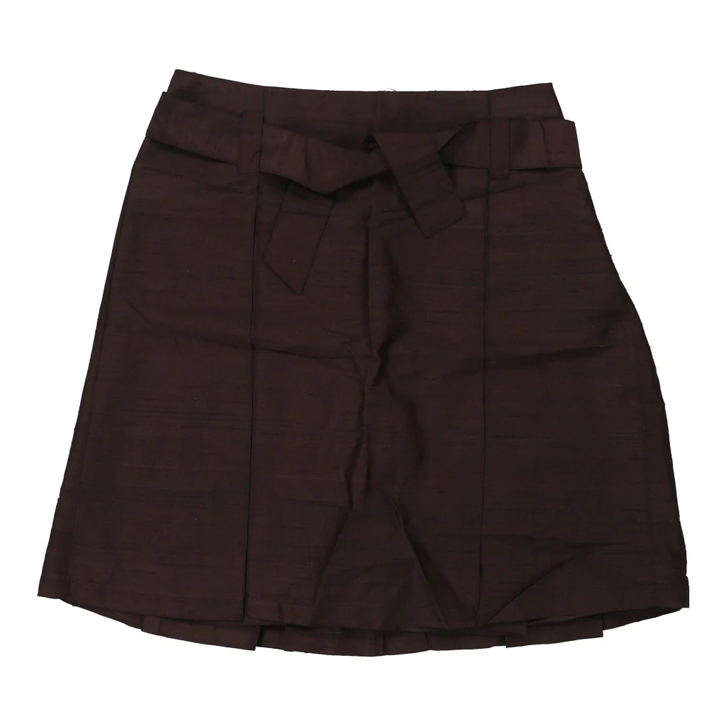 Saint Andre Skirt - 33W UK 14 Brown Silk