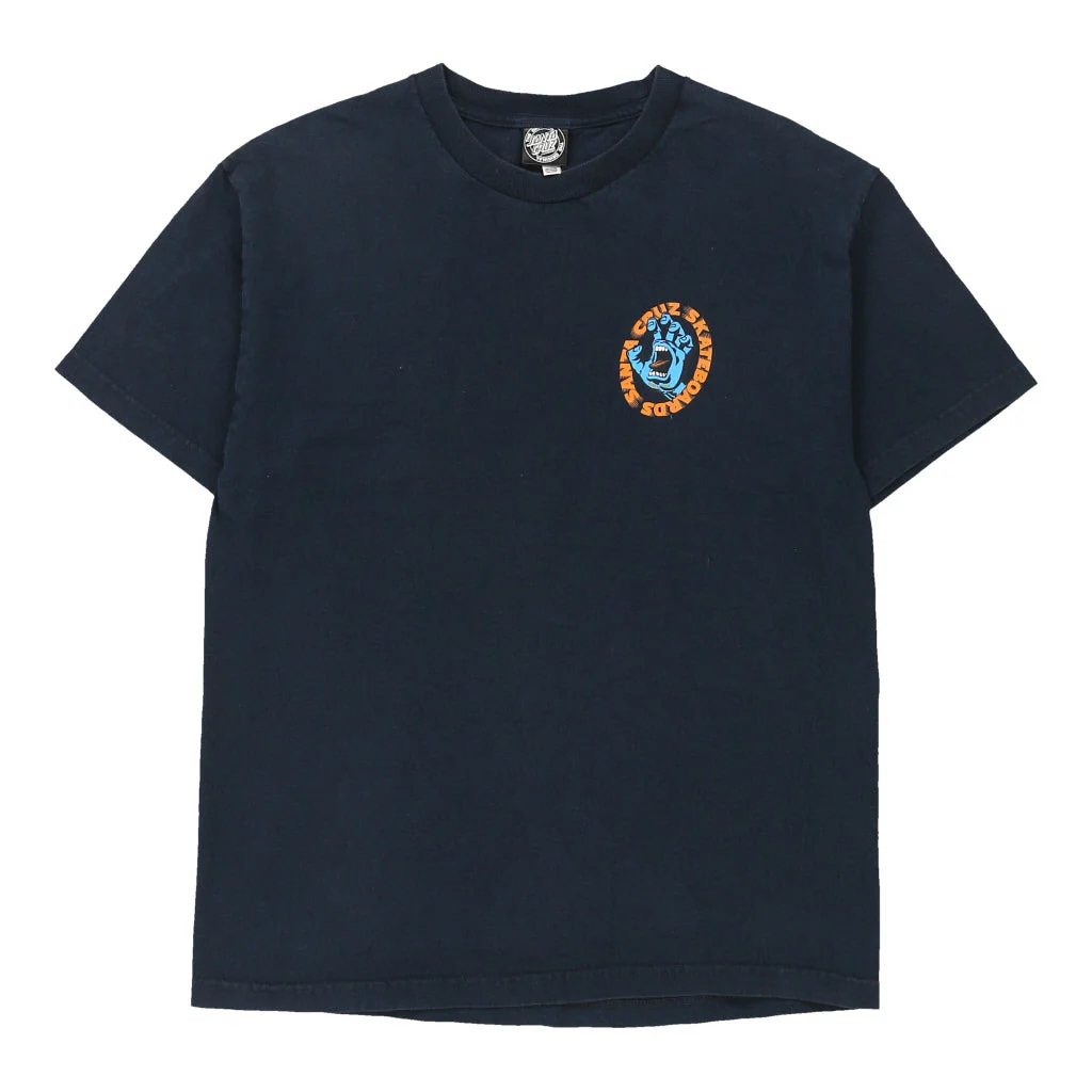 Santa Cruz Graphic T-Shirt - Large Navy Cotton - Image 2