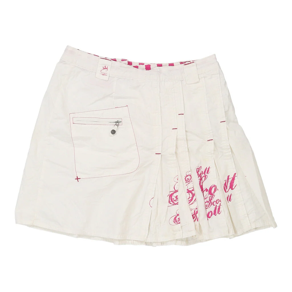 Scott Skirt - 28W UK 8 White Cotton - Image 2