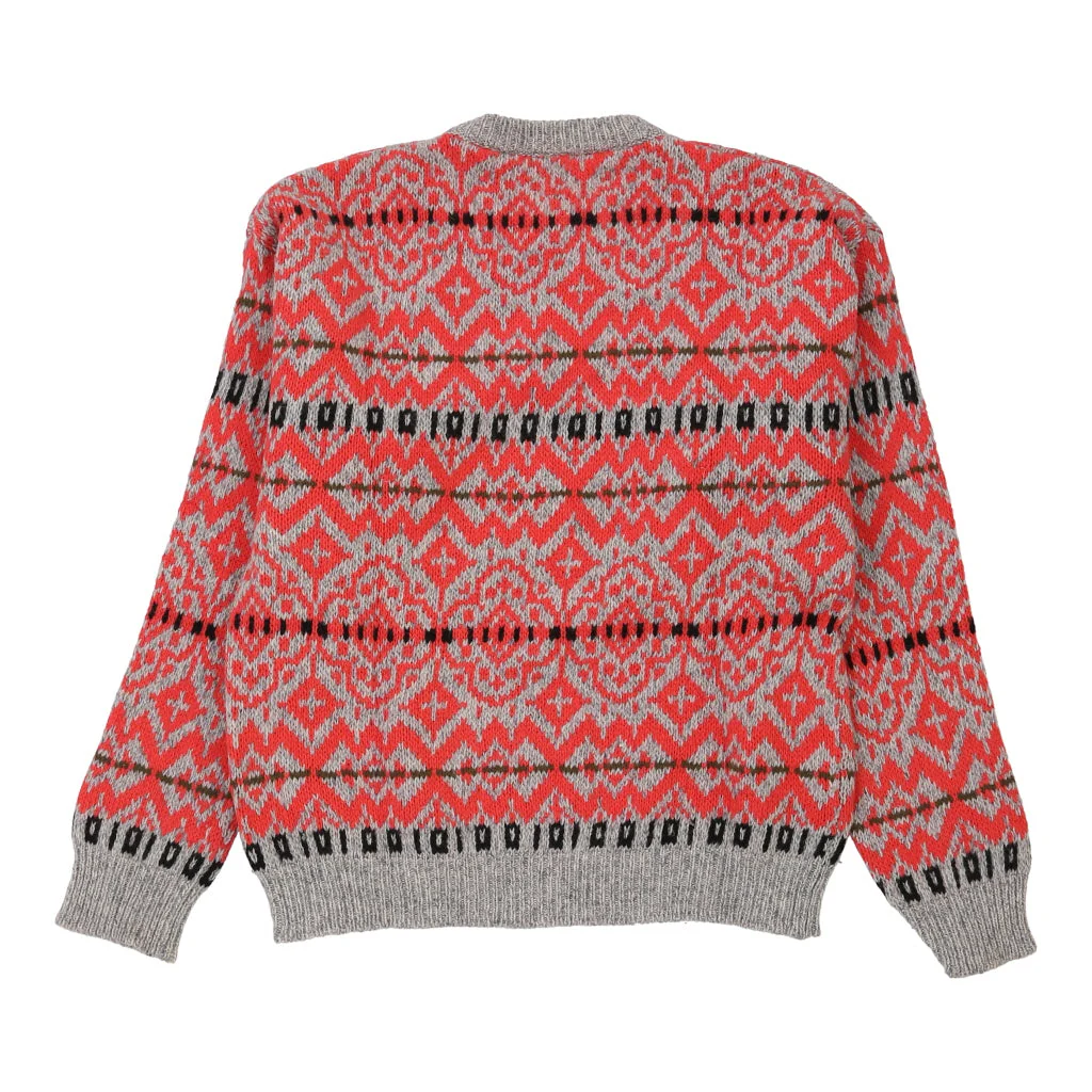 Shetland Benetton Jumper - XL Red Wool - Image 2