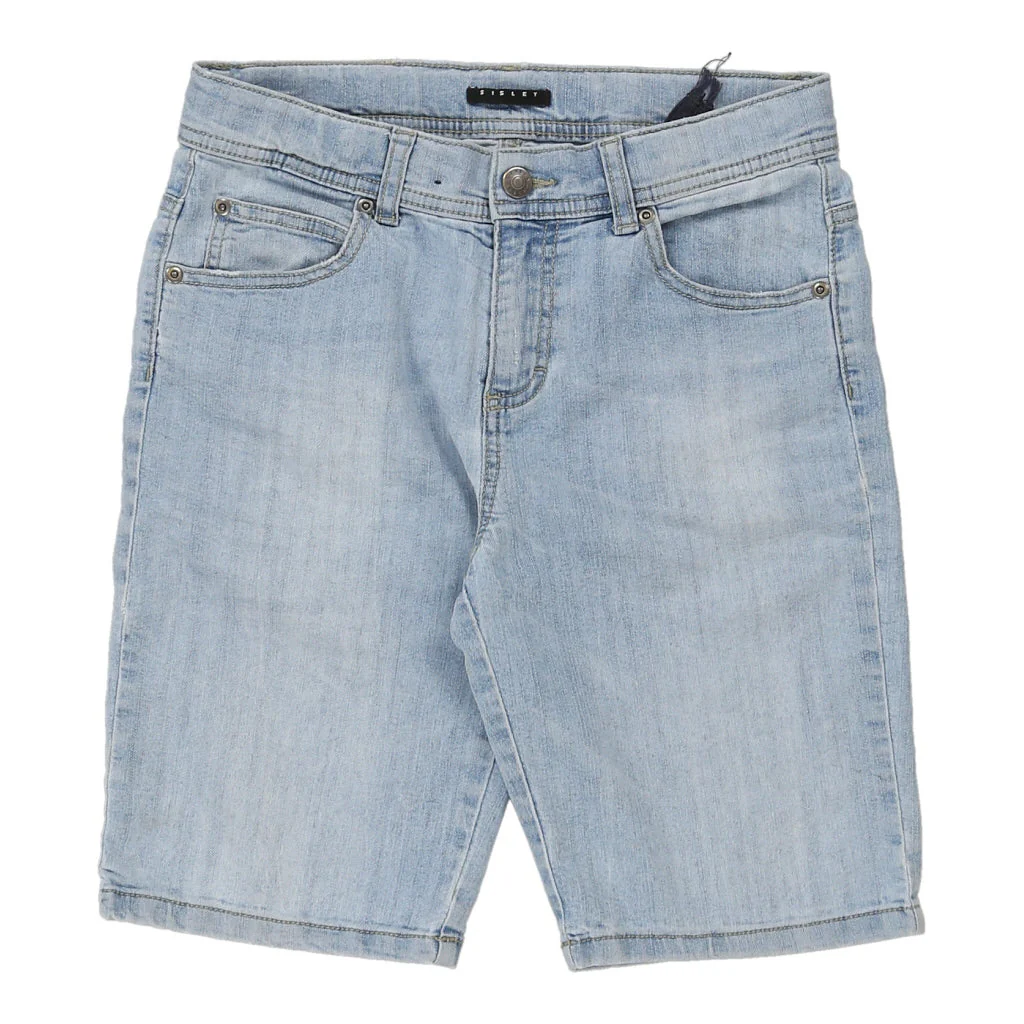 Sisley Denim Shorts - 28W UK 8 Light Wash Cotton - Image 2