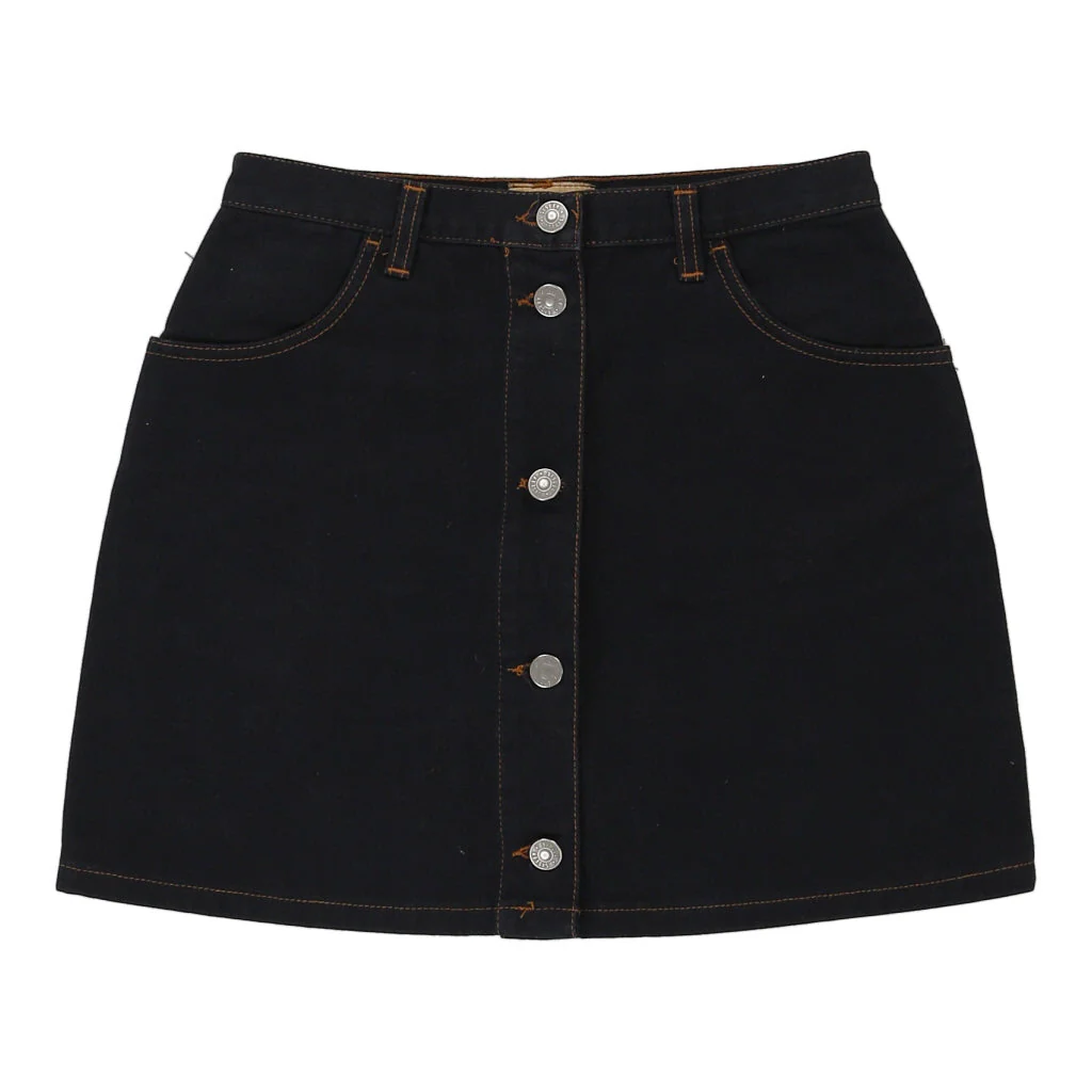 Sisley Denim Skirt - 26W UK 6 Dark Wash Cotton - Image 2