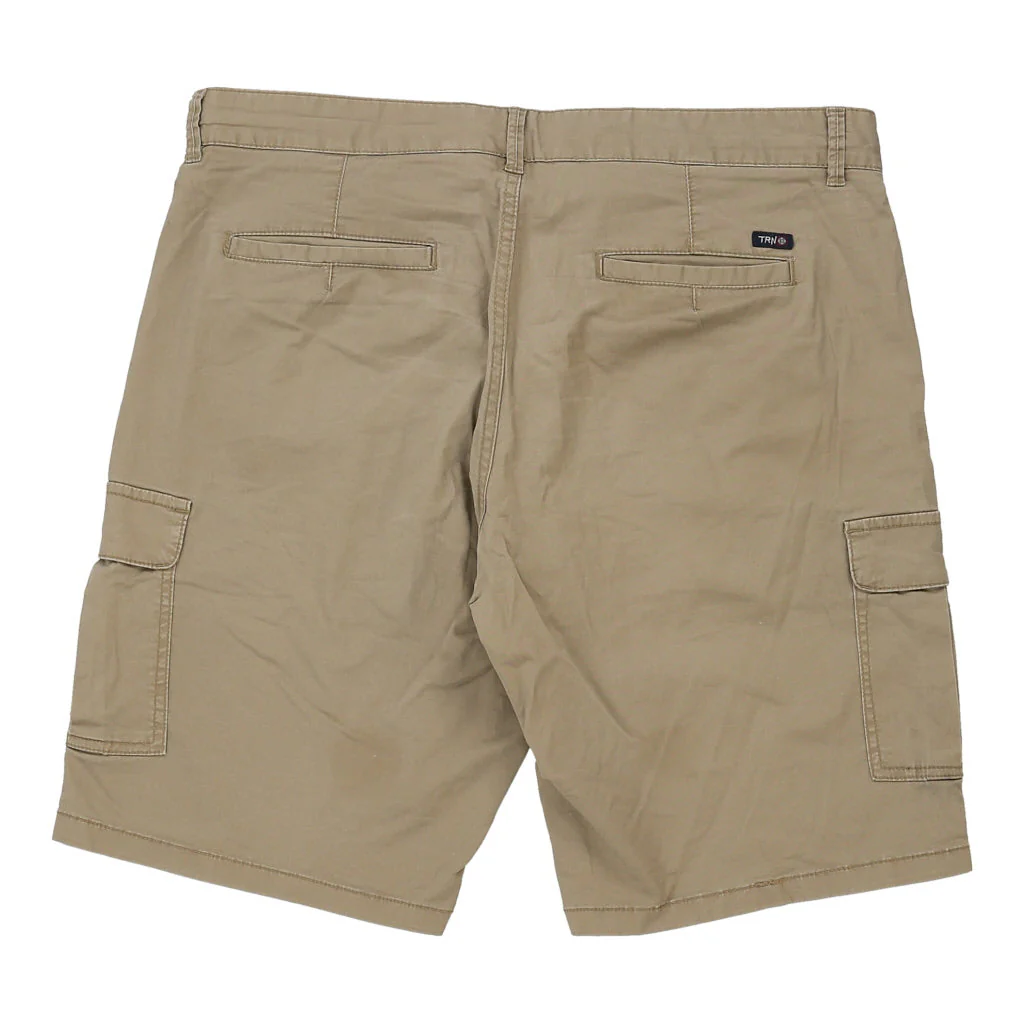 Terranova Cargo Shorts - 36W 11L Beige Cotton