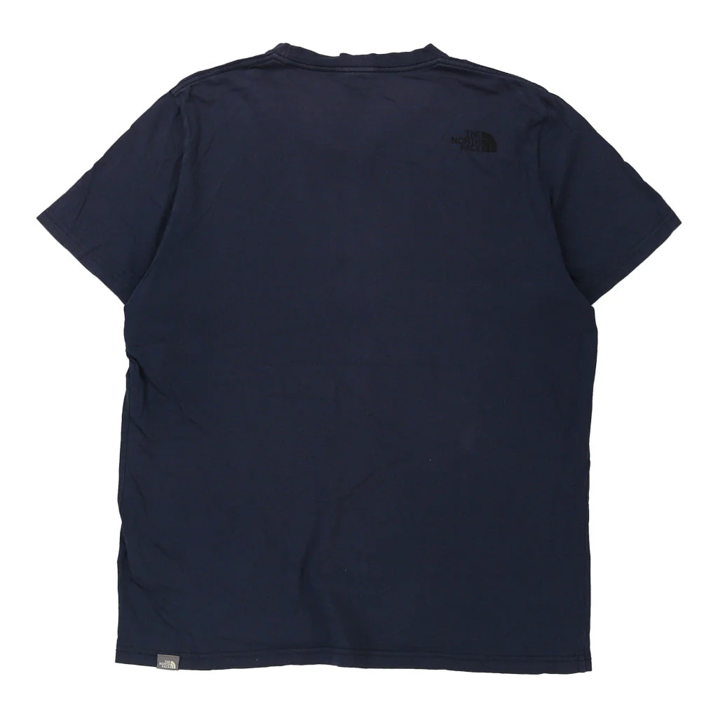 The North Face T-Shirt - Large Navy Cotton - Image 2