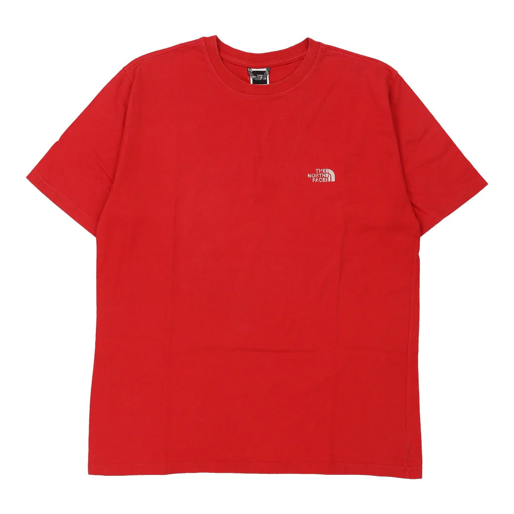 The North Face Spellout T-Shirt - XL Red Cotton