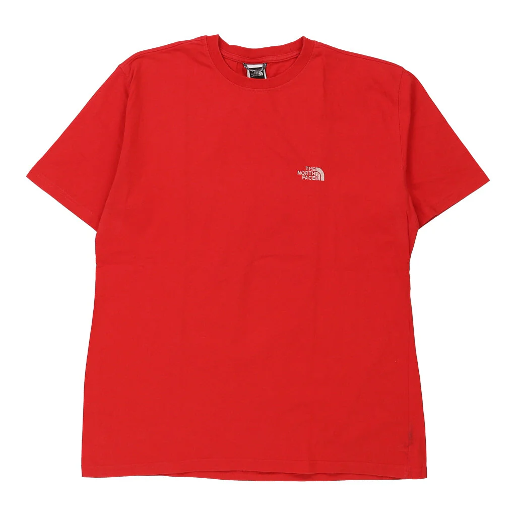 The North Face Spellout T-Shirt - XL Red Cotton