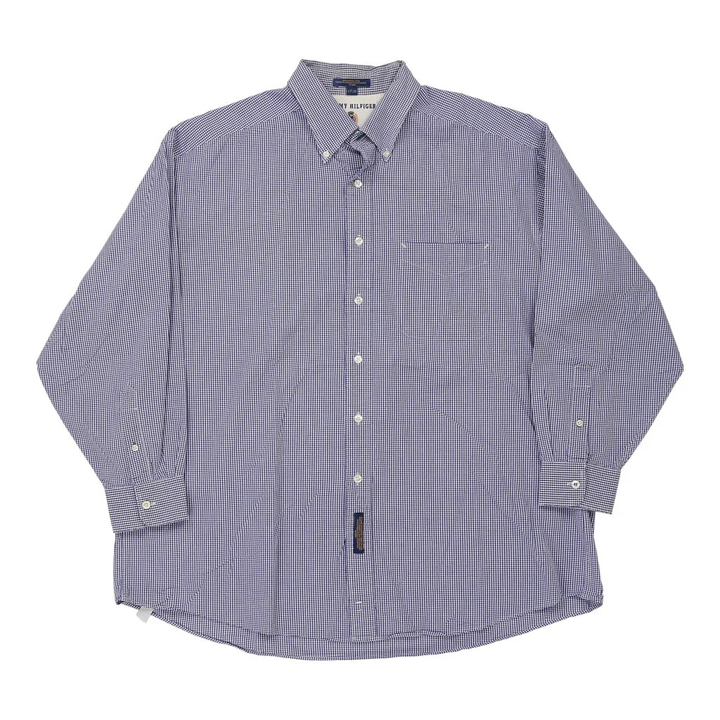 Tommy Hilfiger Checked Shirt - XL Blue Cotton