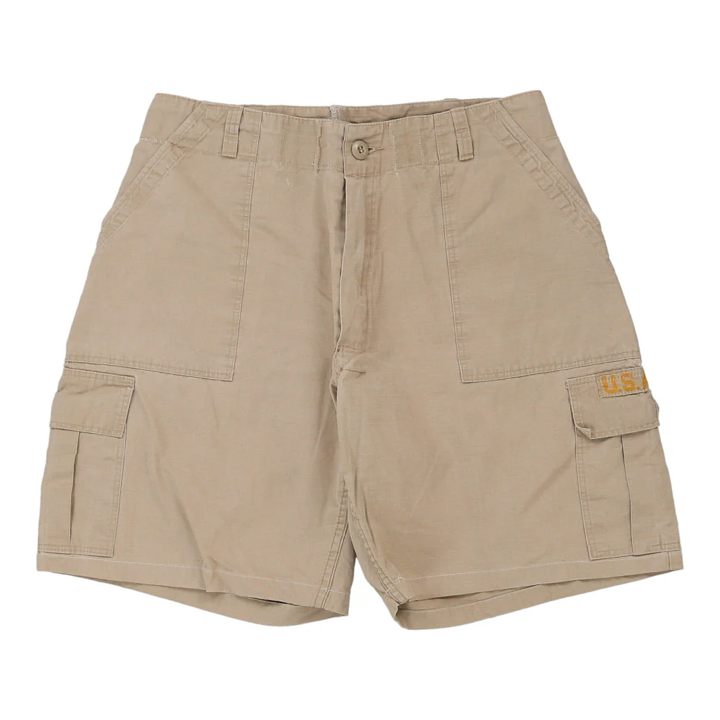 U.S. Army Cargo Shorts - 31W 9L Beige Cotton - Image 2