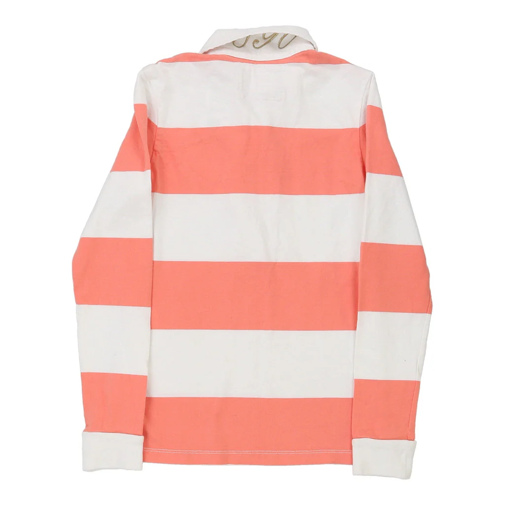 U.S. Polo Assn. Striped Rugby Shirt - Small Pink Cotton - Image 2