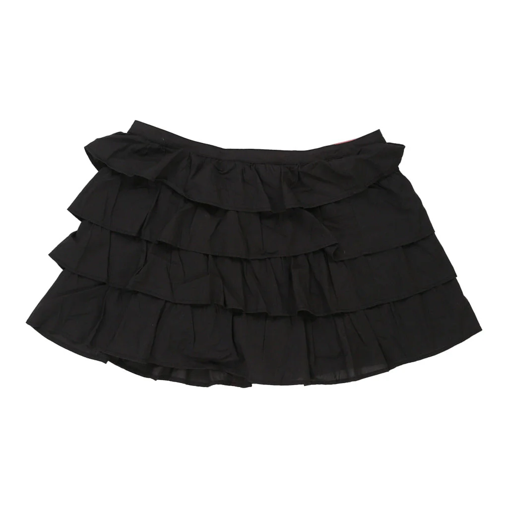 Unbranded Mini Skirt - 34W UK 14 Black Cotton