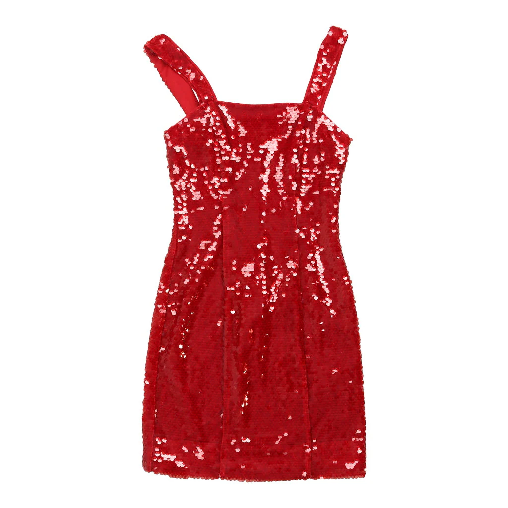 Unbranded Sequin Dress - Small Red Polyester Blend