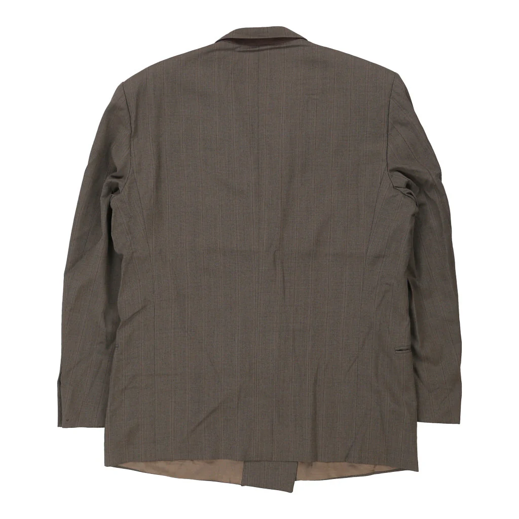 Valentino Striped Blazer - XL Brown Wool - Image 2