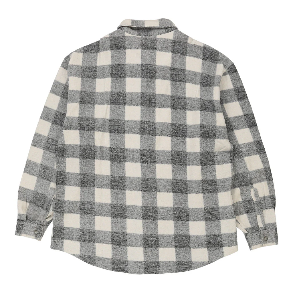 Wampum Checked Flannel Shirt - XL Grey Cotton - Image 2