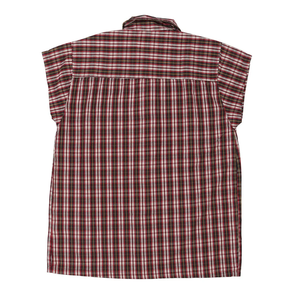 World Tribe Checked Short Sleeve Shirt - Large Red Cotton - Image 2