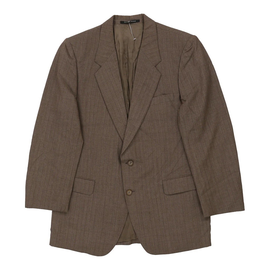 Yves Saint Laurent Striped Blazer - Medium Brown Wool