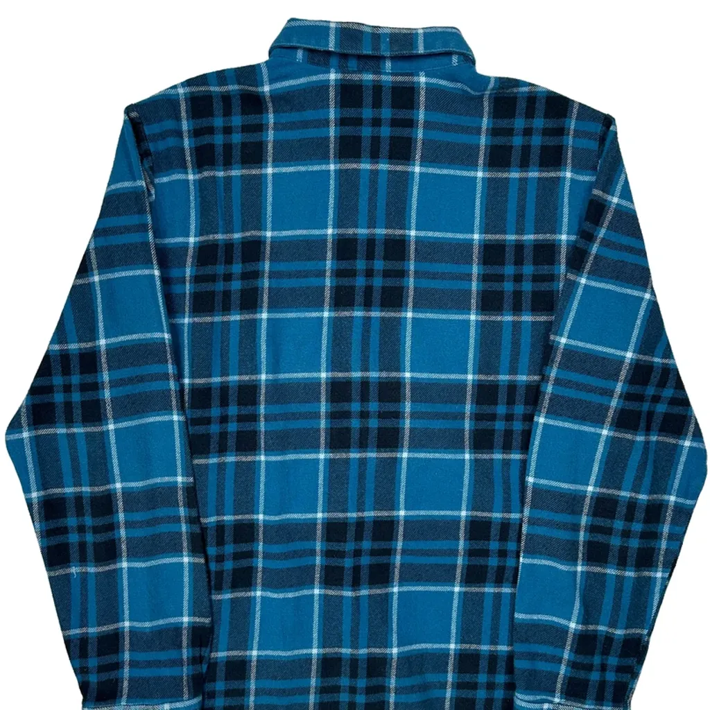 Volcom Checked Flannel Shirt - Large Blue Cotton - Image 6