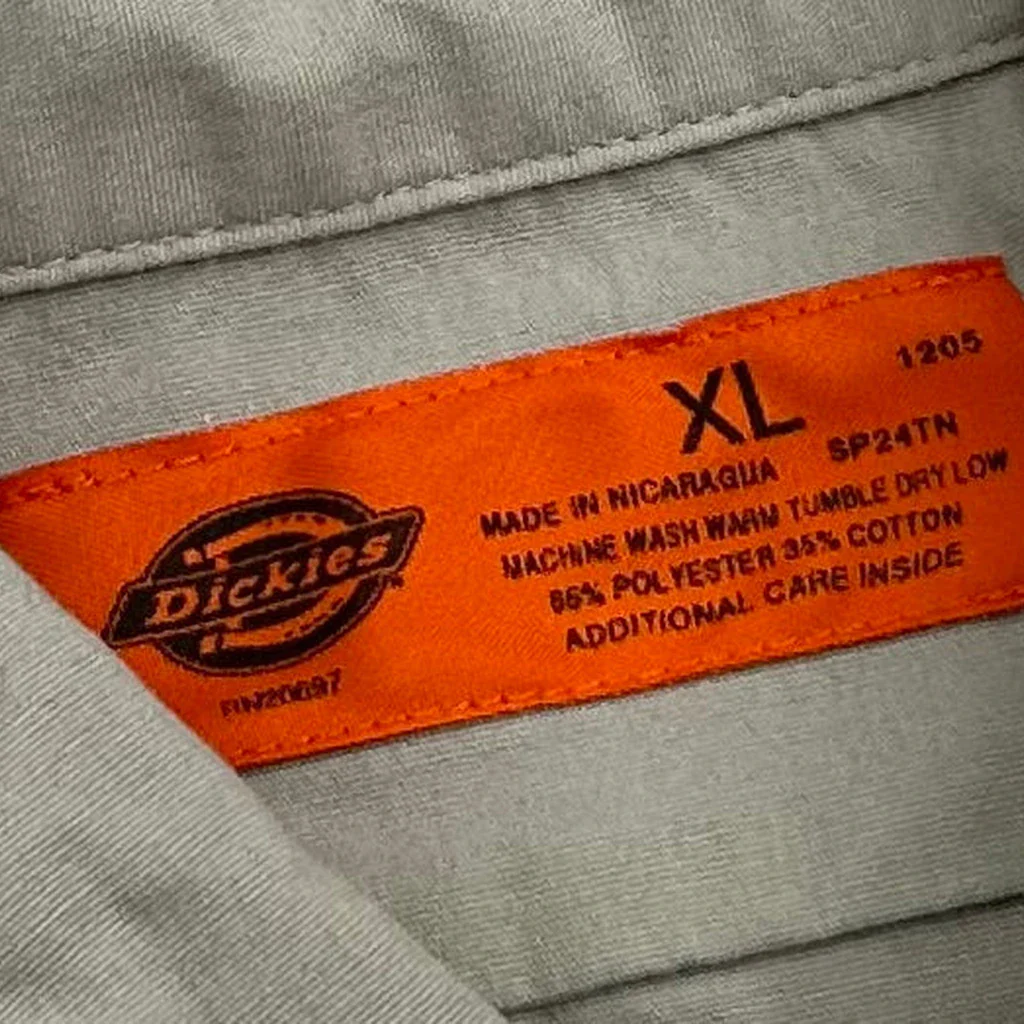 Volunteer Patch On Sleeve Dickies Short Sleeve Shirt - XL Khaki Polyester Blend - Image 3
