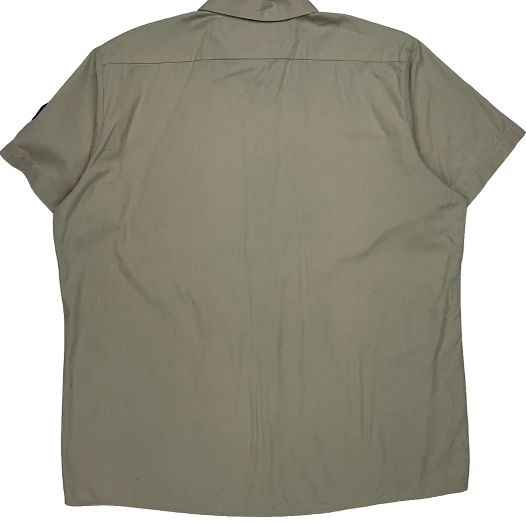 Volunteer Patch On Sleeve Dickies Short Sleeve Shirt - XL Khaki Polyester Blend - Image 6