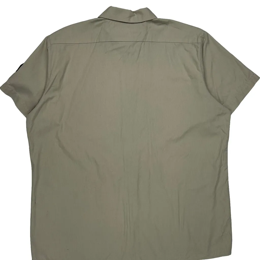 Volunteer Patch On Sleeve Dickies Short Sleeve Shirt - XL Khaki Polyester Blend - Image 7
