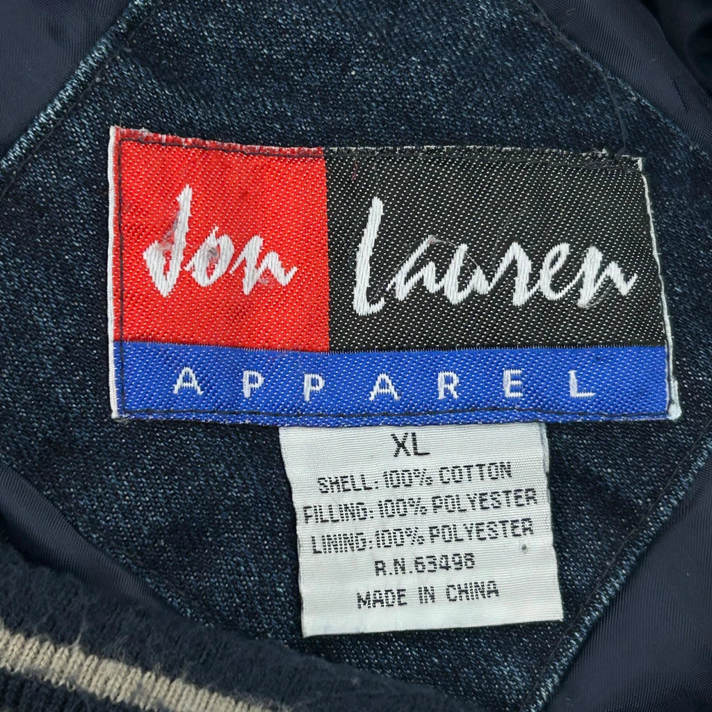 W Patch Jon Lauren College Varsity Jacket - XL Blue Cotton - Image 5