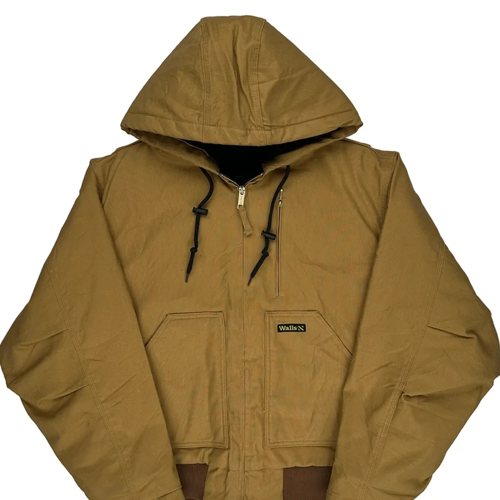 Walls Workwear Jacket - Medium Brown Cotton - Image 5