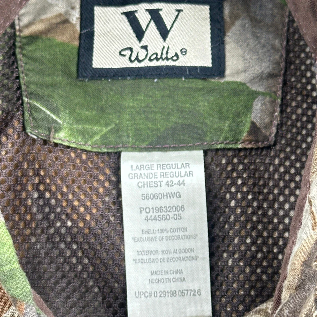 Walls Camo Shirt - Large Camo Cotton - Image 4