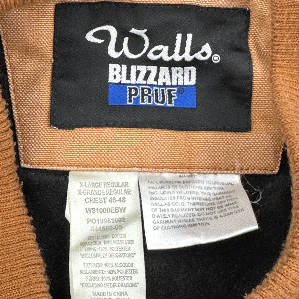 Walls Workwear Vest - XL Brown Cotton - Image 3