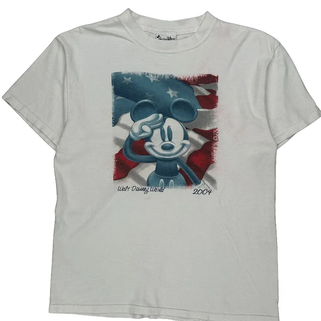 Walt Disney World 2004 Disney Graphic T-Shirt - Medium White Cotton - Image 5